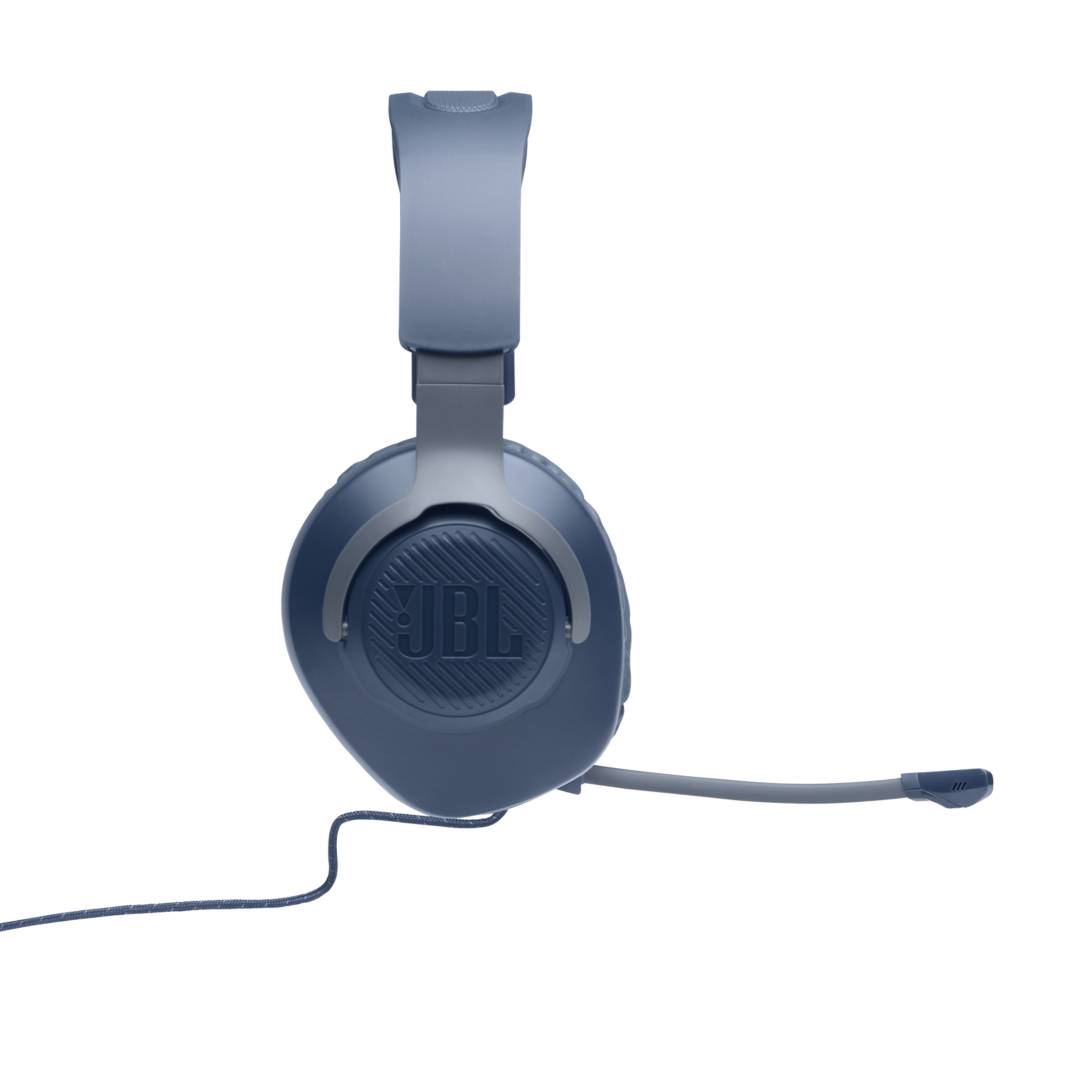 JBL Quantum 100 - Blue - Wired over-ear gaming headset with flip-up mic - Detailshot 6
